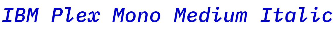 IBM Plex Mono Medium Italic 字体